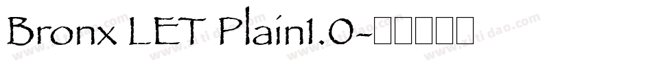 Bronx LET Plain1.0字体转换